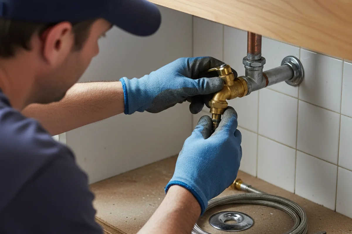Shutoff valve and fitting work during Emergency Plumbing in Pretty Prairie